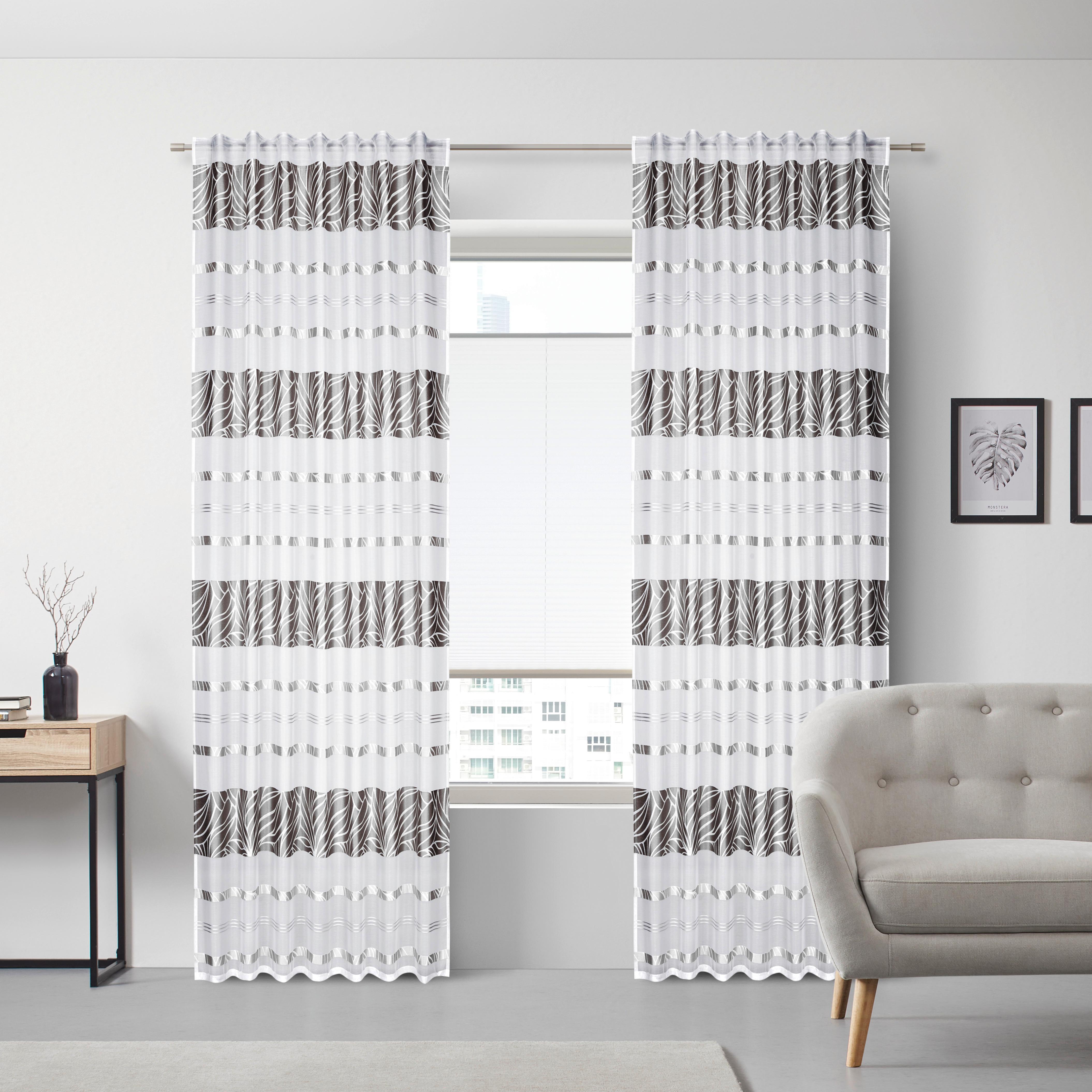 GARDINLÄNGD ANITA -AKT- - grå, Klassisk (140/245cm) - Modern Living