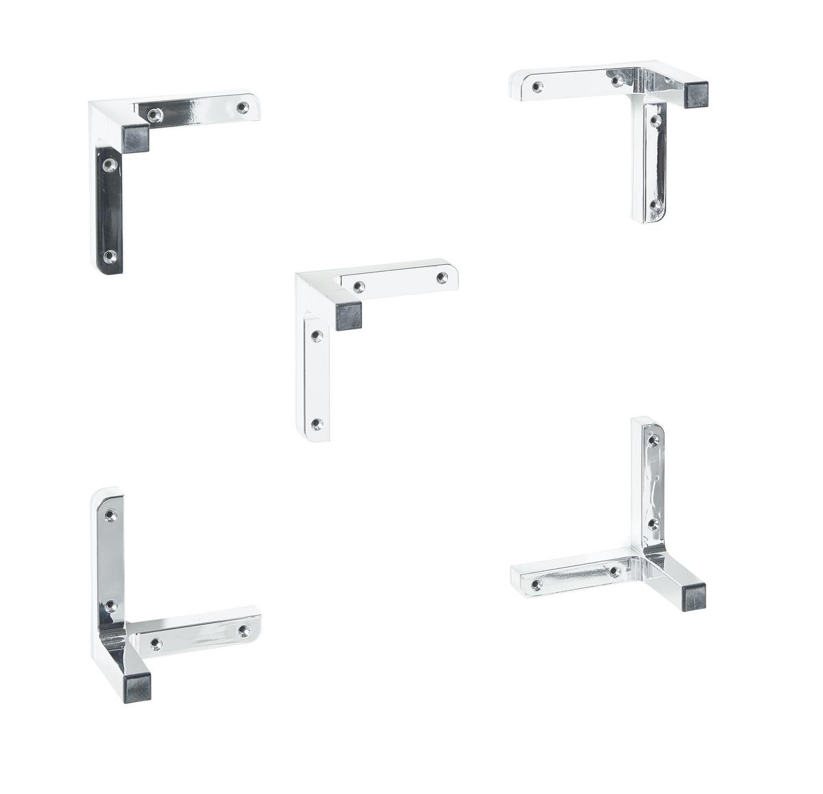 Fussset Ticona in Silber 5-teilig - Silberfarben (15/15/1,5cm) - Mömax