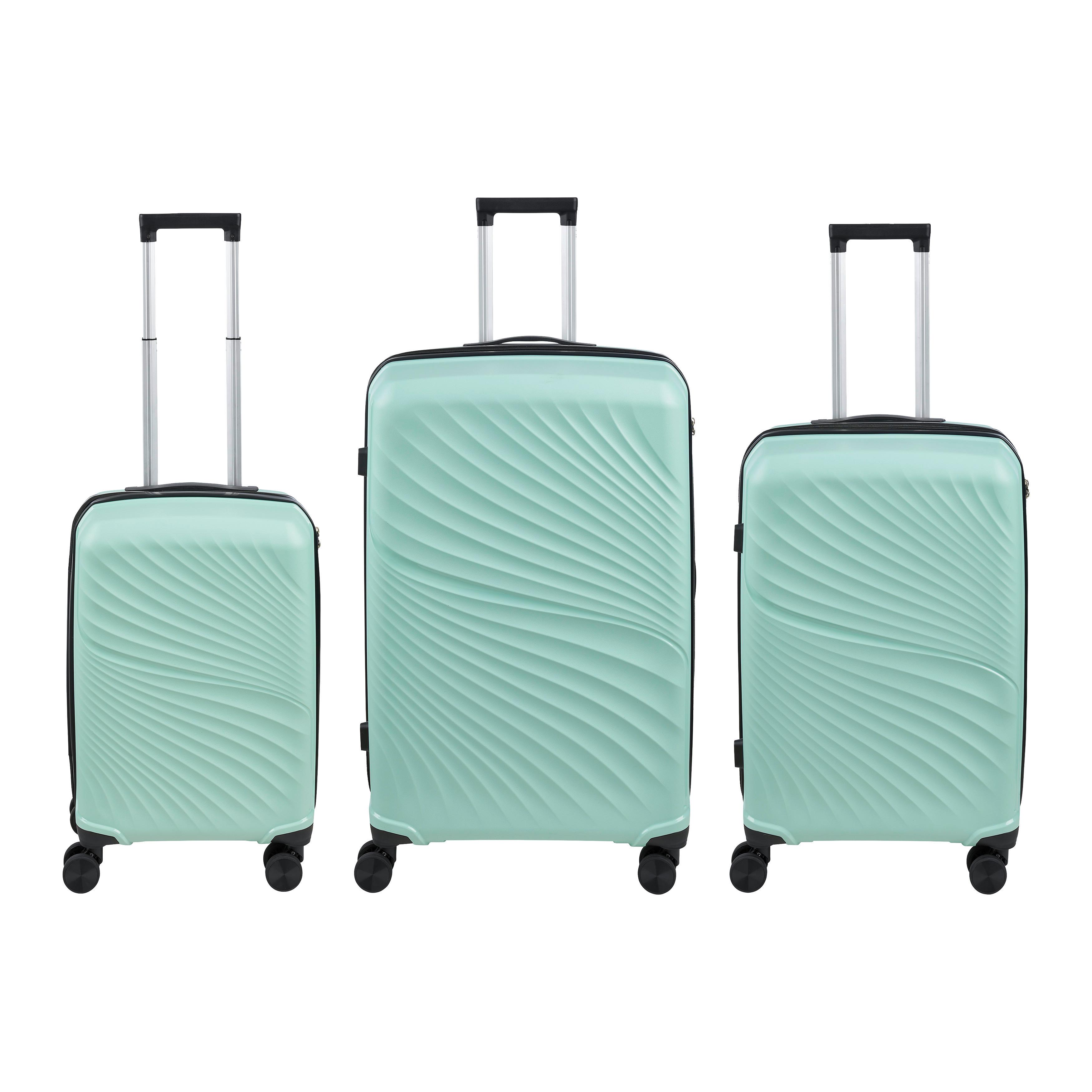 Reisekofferset Capri Mintgrün, 3-teilig - Mintgrün, KONVENTIONELL, Kunststoff/Textil - Mömax