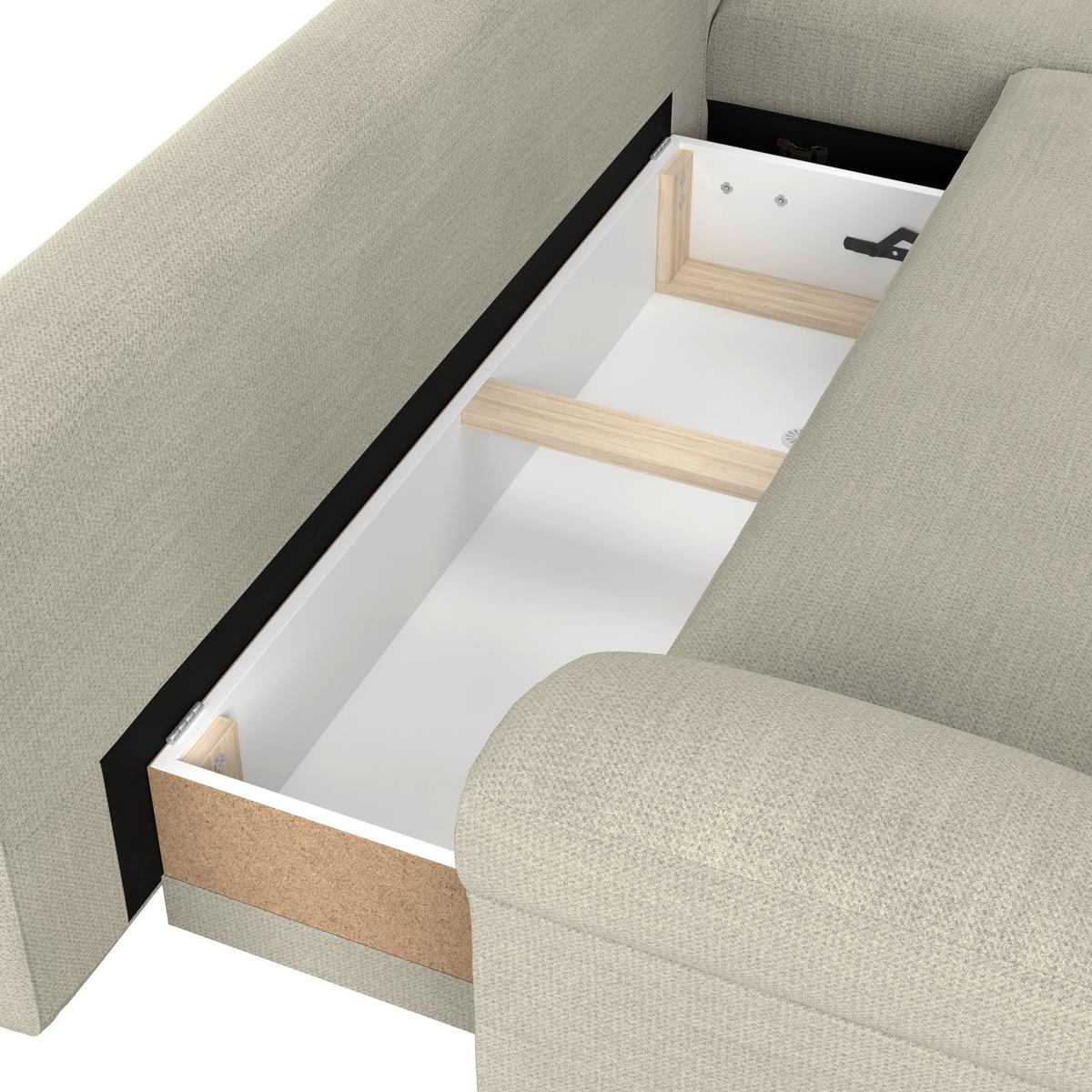 Kutna Garnitura Mendoza - svijetlo siva/crna, Konvencionalno, tekstil (309/197cm) - Modern Living
