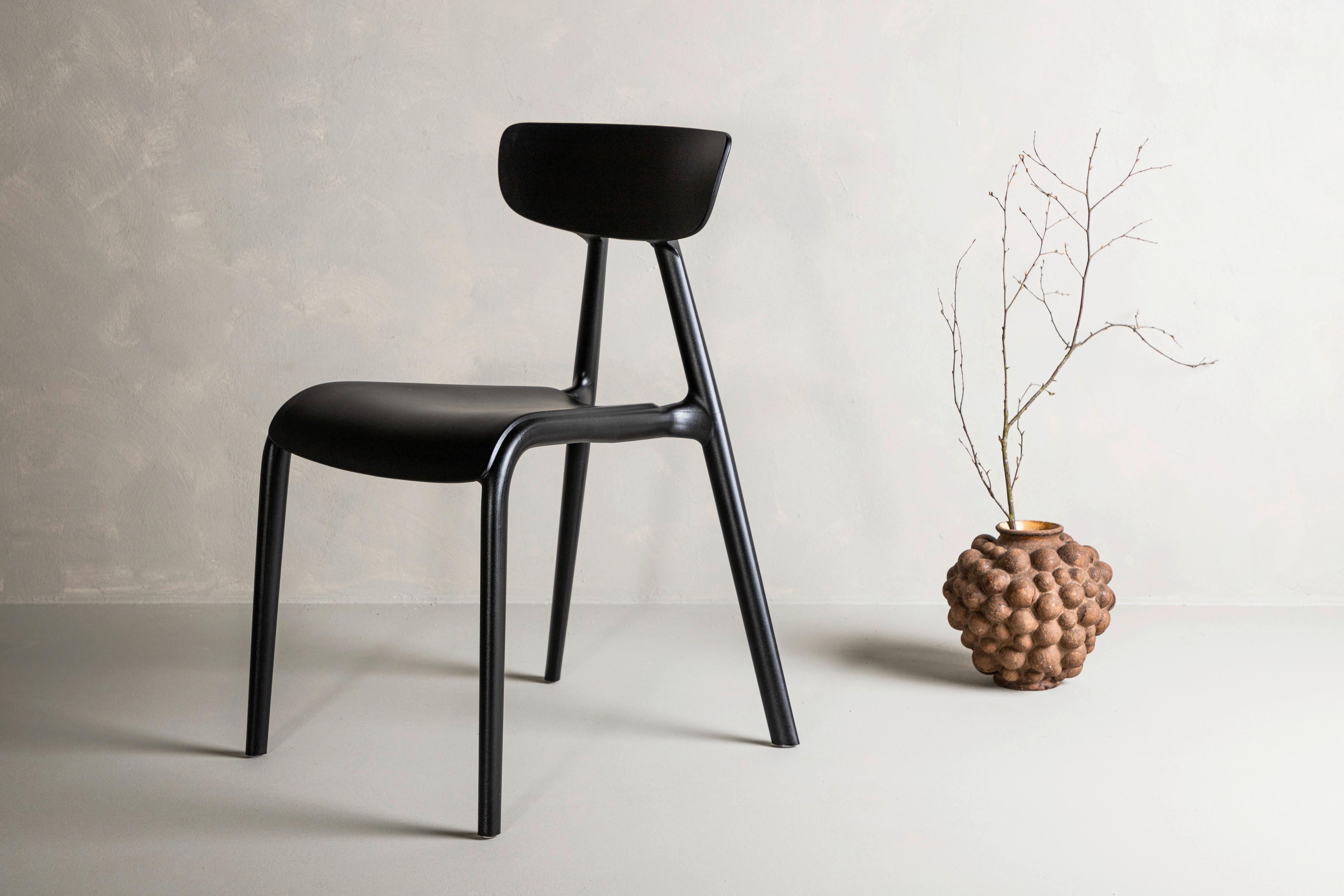STUHL-SET URSHOLMEN - Schwarz, Design, Kunststoff (49/79.5/54cm) - Livetastic