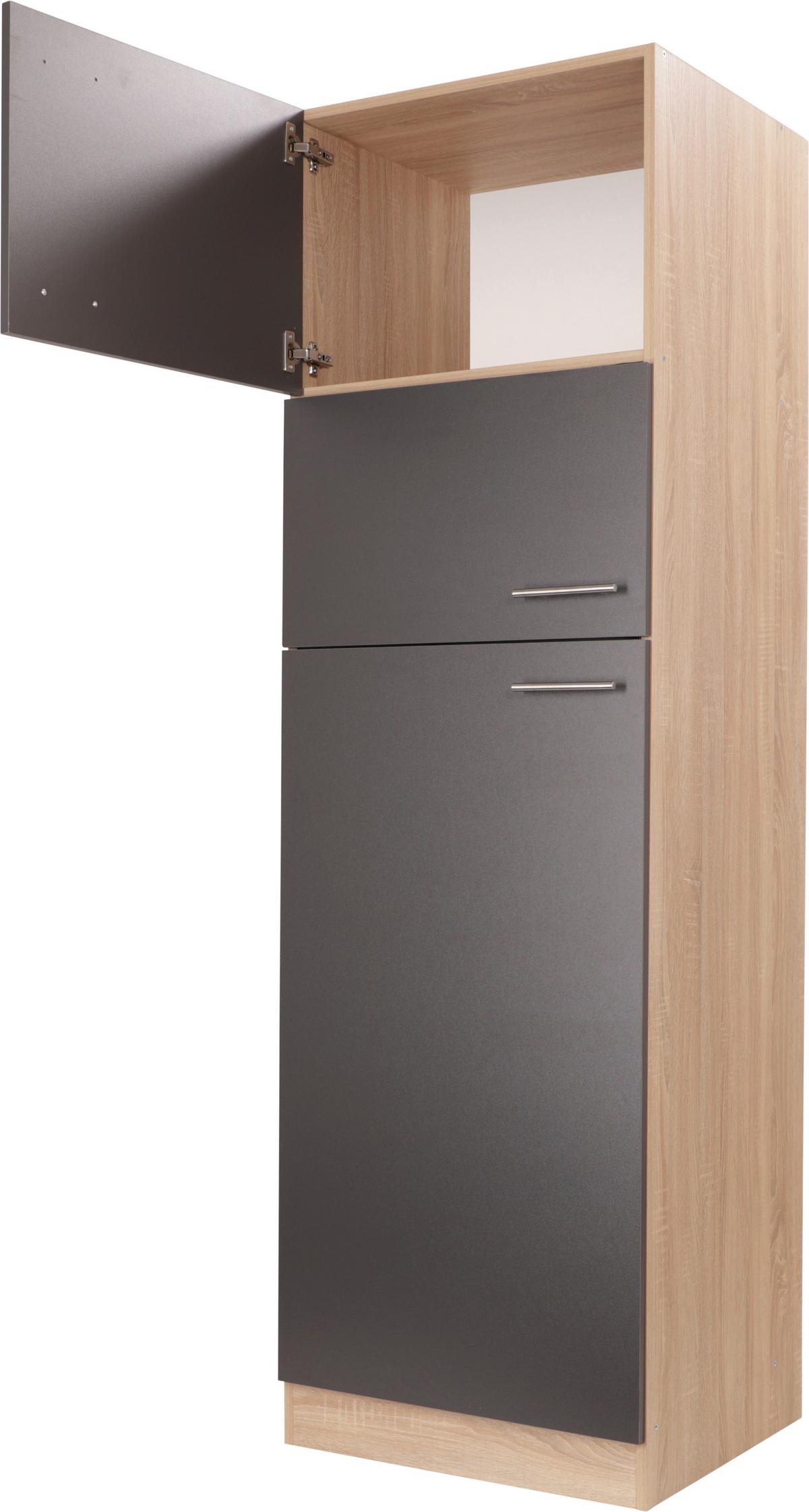 Omara Za Vgradno Napravo Merle, Barva Hrasta, Siva - srebrne barve/siva, Basics, kovina/leseni material (60/200/60cm) - Respekta