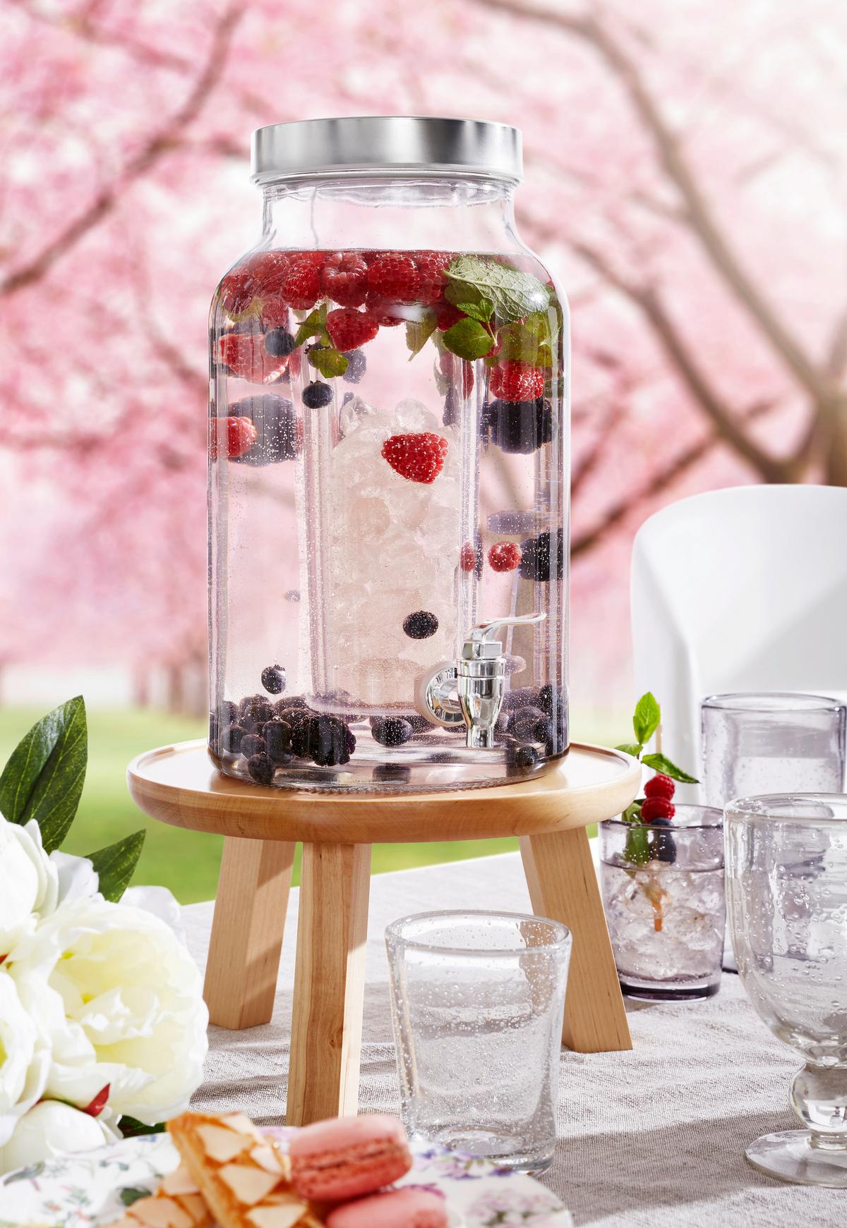 DOZOWNIK DO NAPOJÓW 50684-2 - kolor stalowy/przezroczysty, Basics, tworzywo sztuczne/metal (5,6l) - Novel