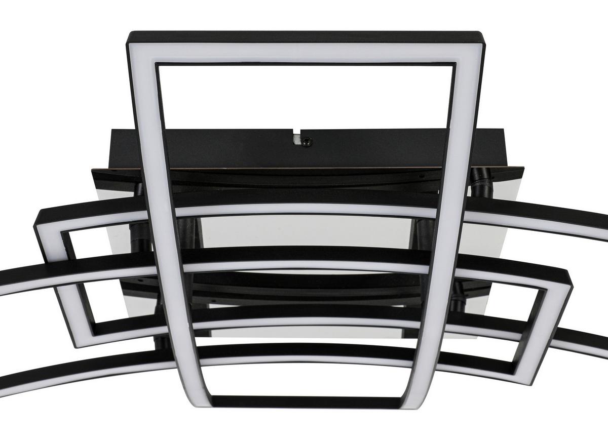 Led-deckenleuchte Enikö Schwarz/chromfarben Max. 42 W - barve kroma/črna, Moderno, kovina/umetna masa (59/81/16cm) - Mömax