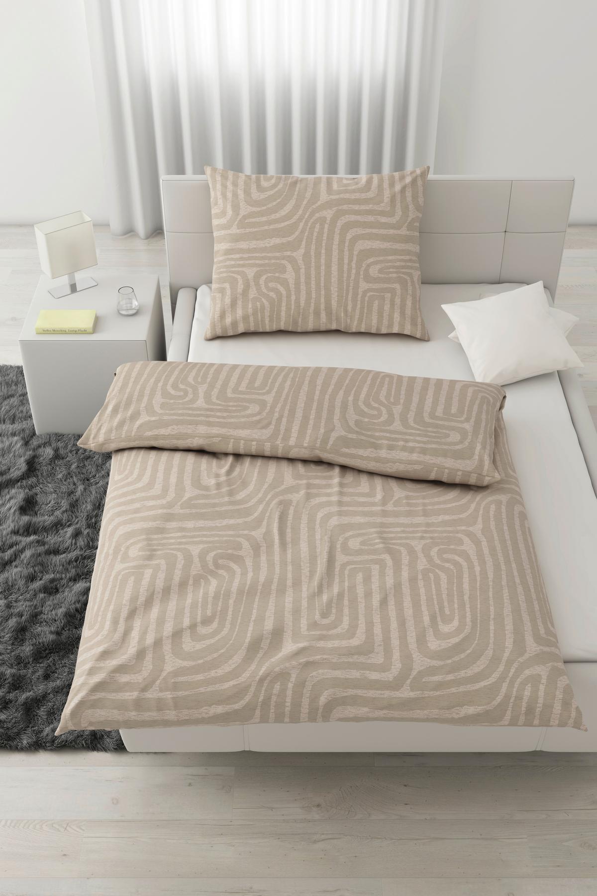 BETTWÄSCHESET LIAM - Beige, Modern, Textil (160/210cm) - Modern Living