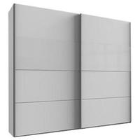 Schwebetürenschrank in Weiß - Alufarben/Weiß, KONVENTIONELL, Holzwerkstoff/Metall (225/208/65cm) - Mömax