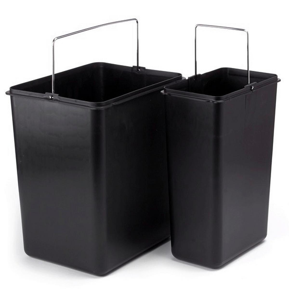 TRETEIMER 100450 - Silberfarben/Schwarz, Basics, Kunststoff/Metall (47/30/40,5cm)