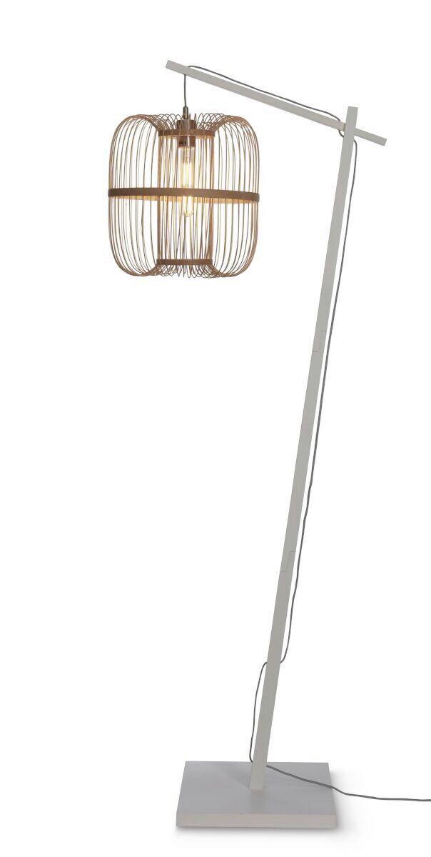 Stoječa Svetilka Hokkaido, Bela, Naravna Barva - bela/naravne barve, Trend (176/36/63cm) - Good & Mojo