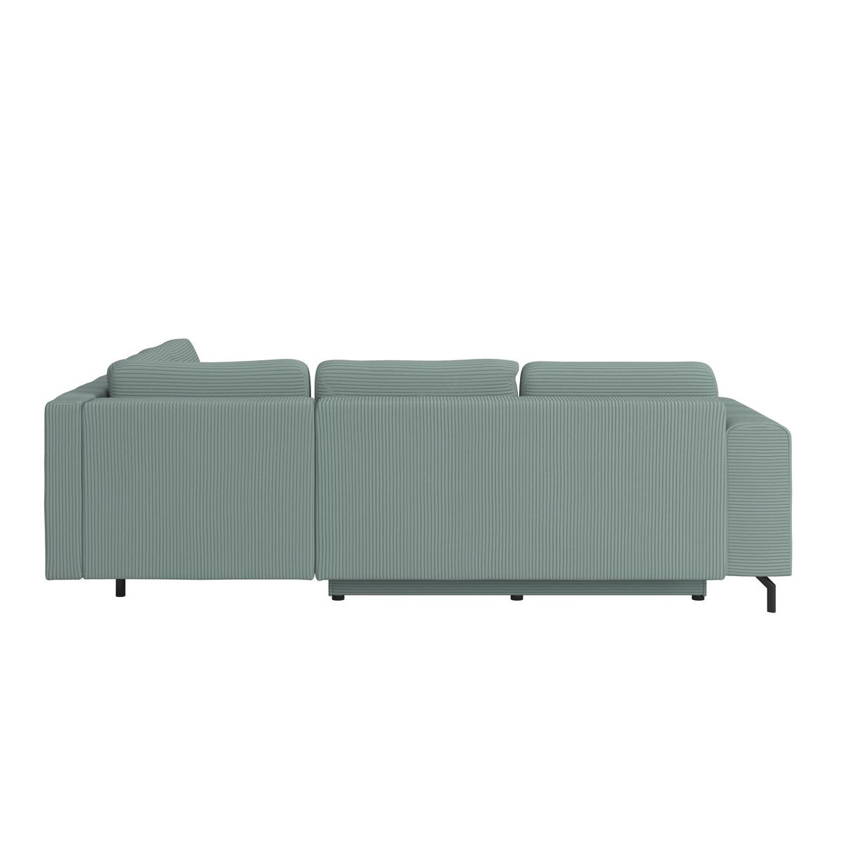 Kutna Garnitura Veni - sivo-zelena/crna, Moderno, tekstil (272/210cm) - Modern Living