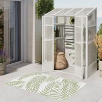 Gartenschrank Erin Weiß Echtholz/Kunststoff - Weiß, MODERN, Holz/Kunststoff (147/195/74cm) - Bessagi Garden