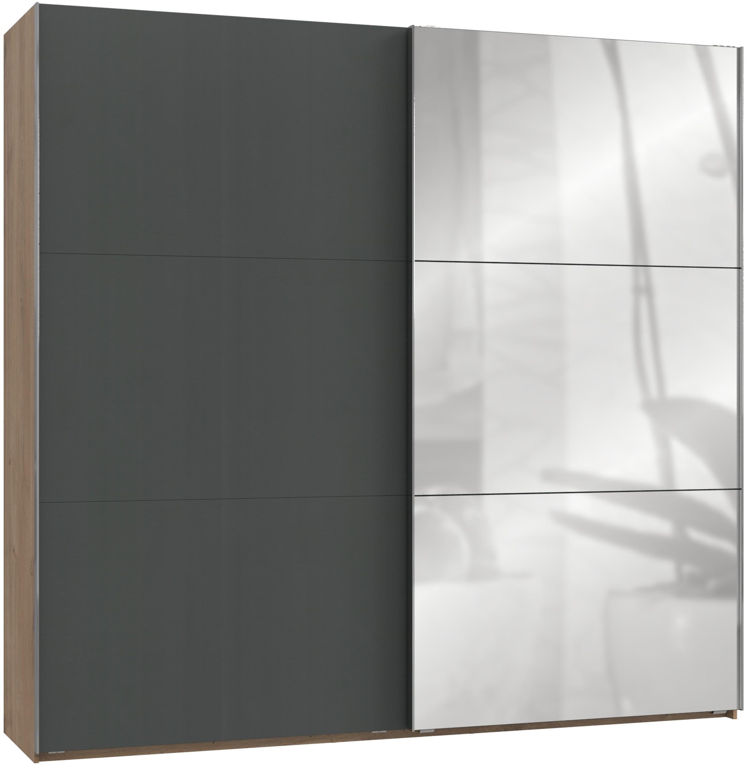 Ormar S Kliznim Vratima Level 36 A - boje grafita/boje hrasta, Moderno, drvni materijal/metal (250/236/65cm) - Modern Living