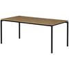 MATBORD LIDO - svart/ekfärgad, Modern, metall/trämaterial (180/76/90cm) - Mömax