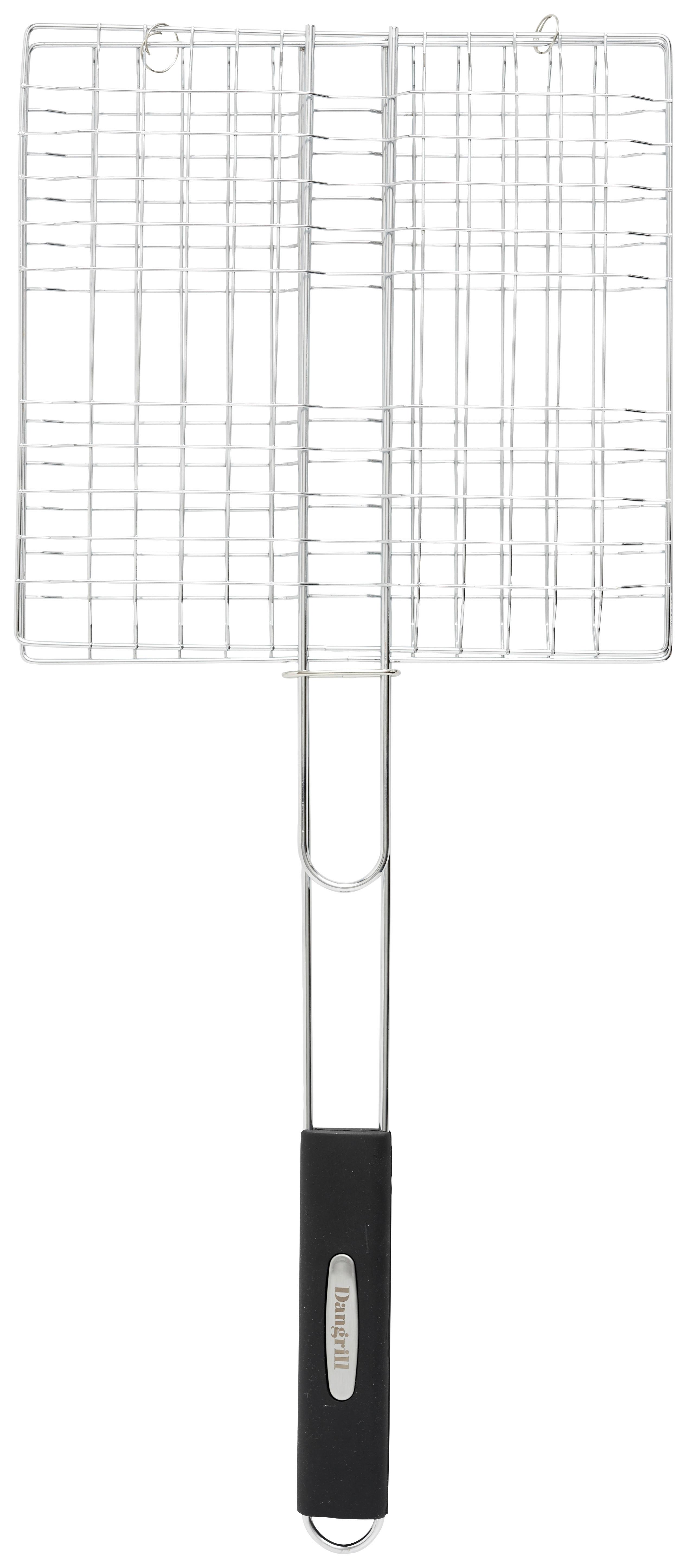 Grillkorb Oil Green - Silberfarben, Metall (25/58,5/2,3cm)