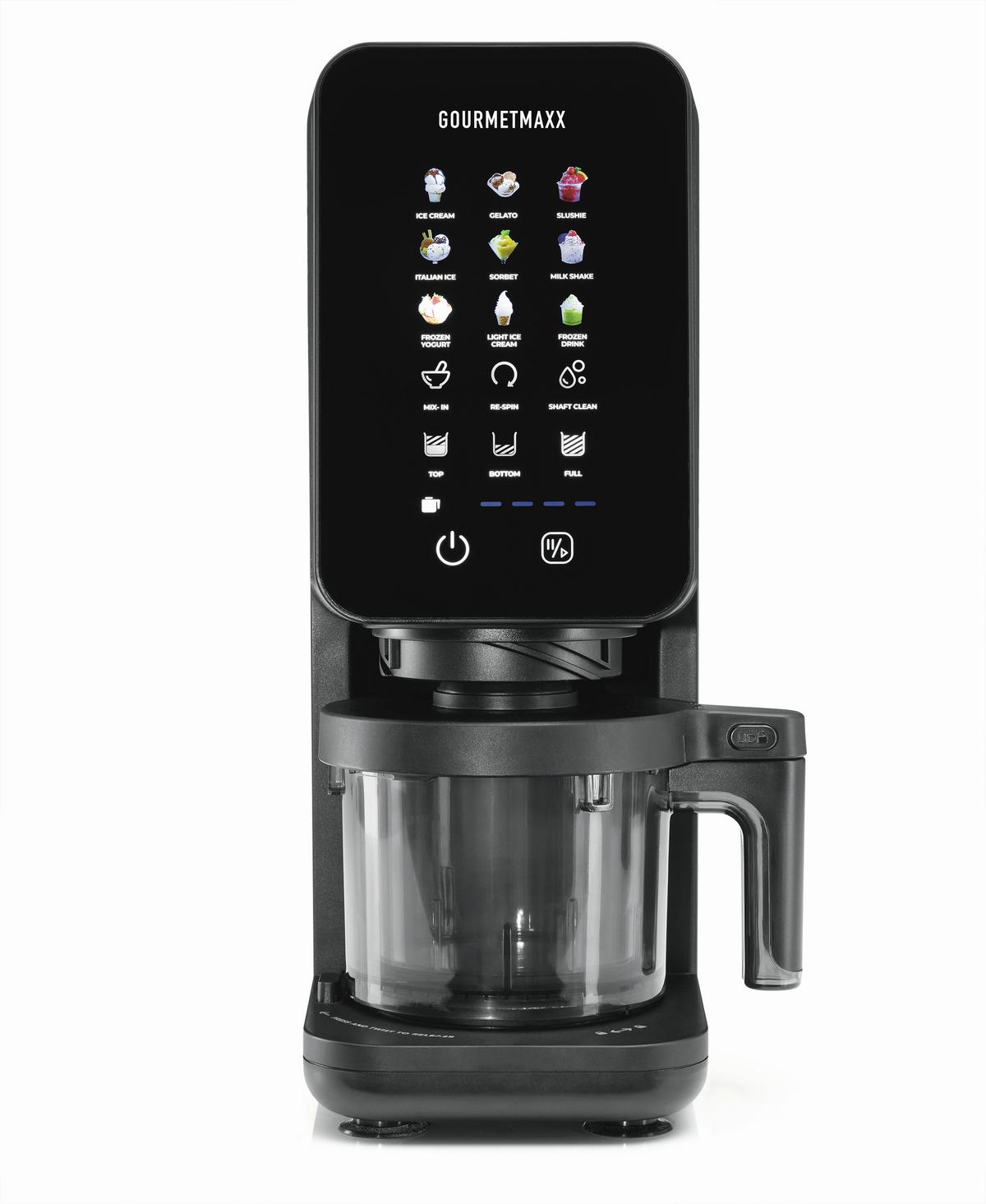 Eismaschine Gourmetmaxx Schwarz ca. 0,43 l - Schwarz, MODERN, Kunststoff/Metall (26/40,5/18,8cm) - GOURMETMAXX