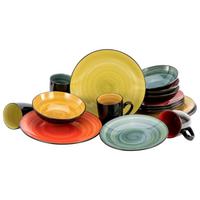 Kombiservice Samoa aus Steinzeug, 16-teilig - Multicolor, MODERN, Keramik (32,5/31/31cm) - Creatable