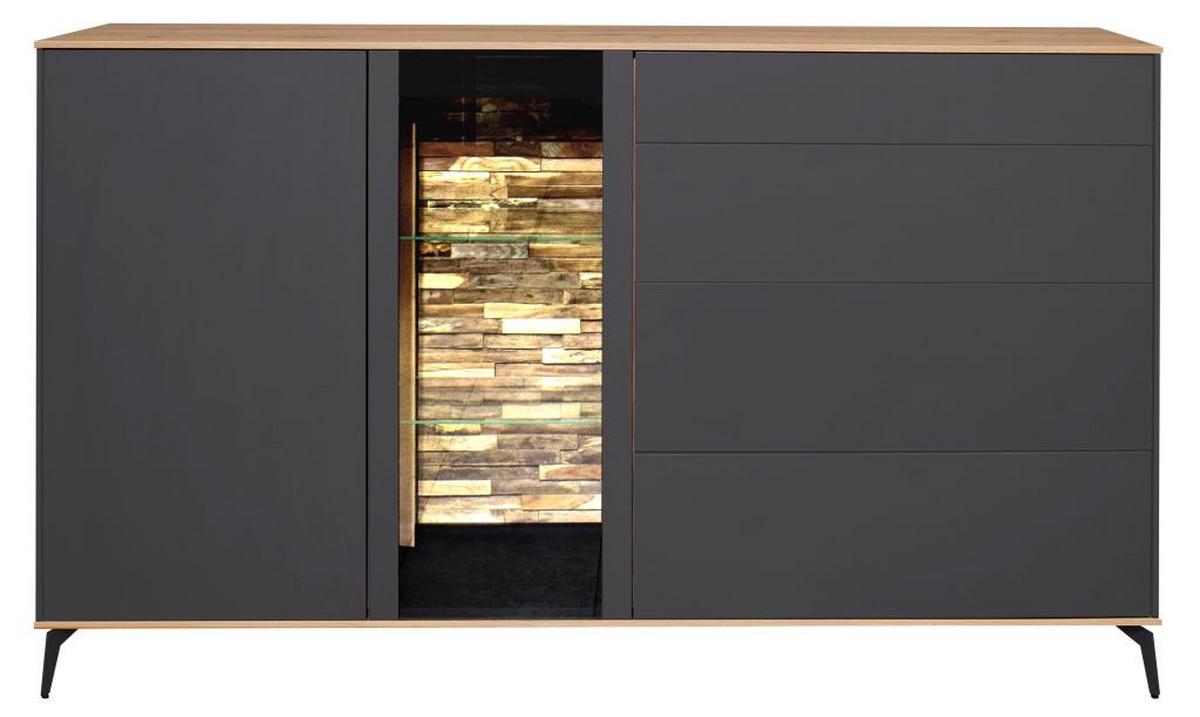 Servantă COMO - stejar Artisan/antracit, Modern, material pe bază de lemn (169/89/42cm) - Premium Living