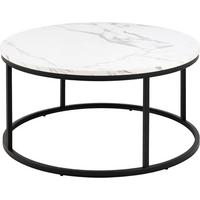 Măsuță de cafea SPIRO - alb/negru, Trend, metal/material pe bază de lemn (80/40cm) - Modern Living