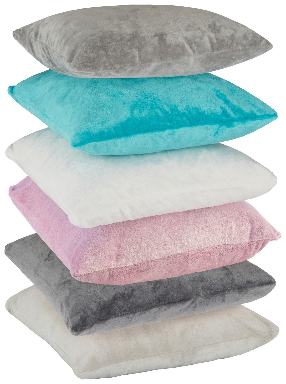 Husă de pernă Softplusch Neu, cca. 40x40cm - argintiu/alb, textil (40/40cm) - Modern Living