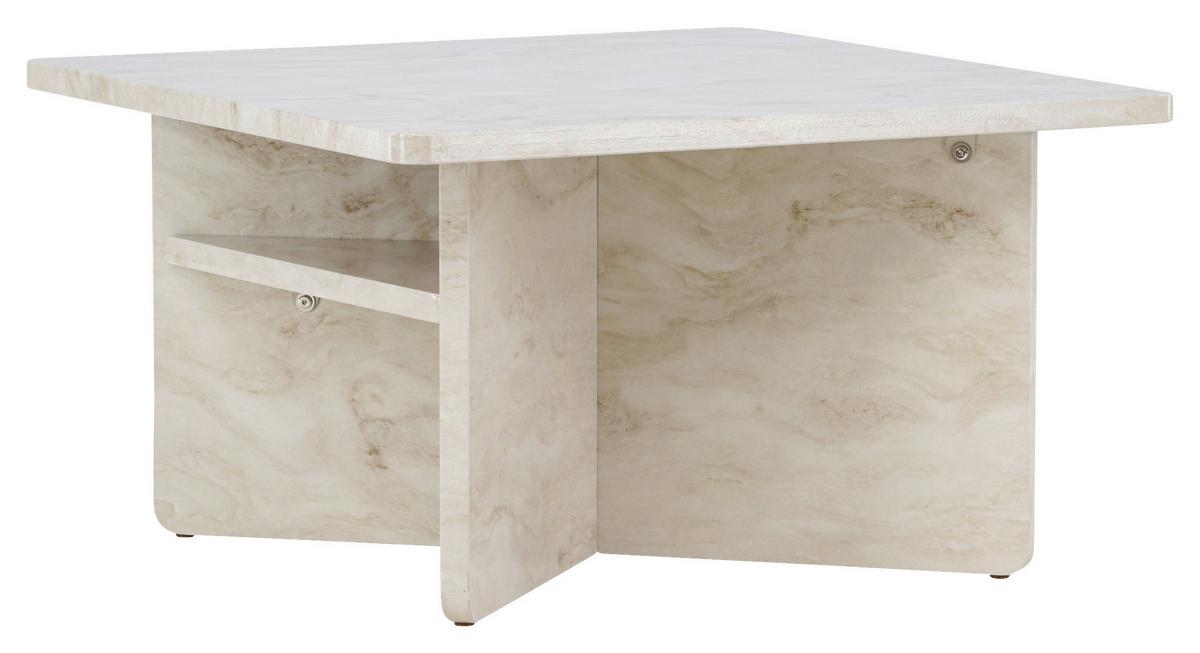 Couchtisch Ålesund ca. 75x75x42 cm Beige - Beige, Design, Holzwerkstoff (75/75/42cm) - Livetastic