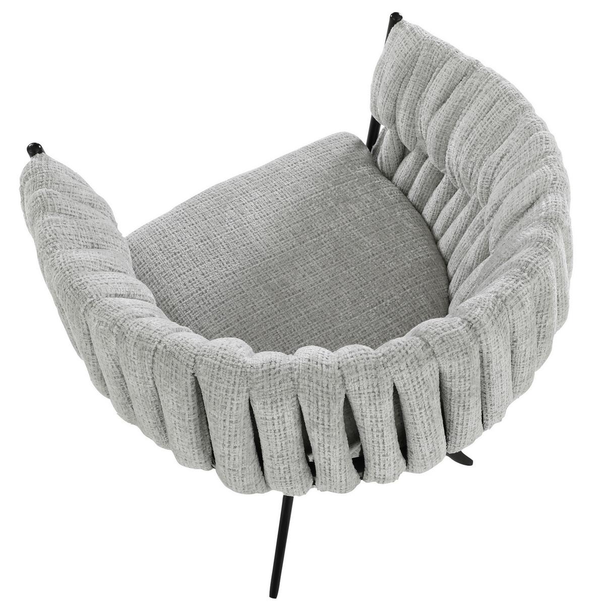 KRZESŁO Z PODŁOKIETNIKAMI TWISTY - czarny/szary, Design, metal/tkanina (65/76/60cm) - Carryhome