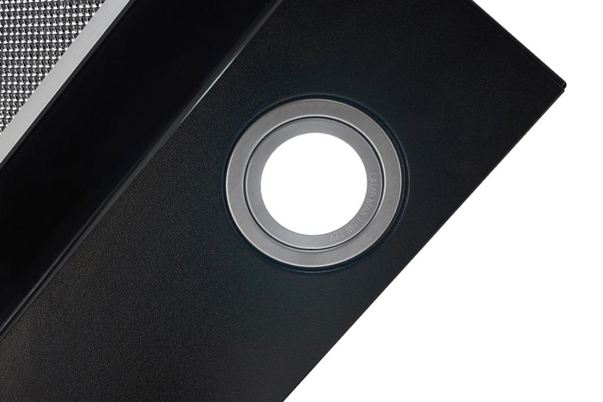 Kuhinjska Napa Skala, 90cm - črna, Trend, kovina/steklo (89,5/74,2-109,2/38,5cm) - Respekta