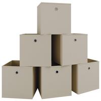 Faltbox 6er-Boxas - Naturfarben, Basics, Kunststoff (27/28/27cm) - MID.YOU