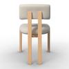 STOL JONNA - cremefärgad/naturfärgad, Modern, trä/textil (51/82/53cm) - Bessagi Home