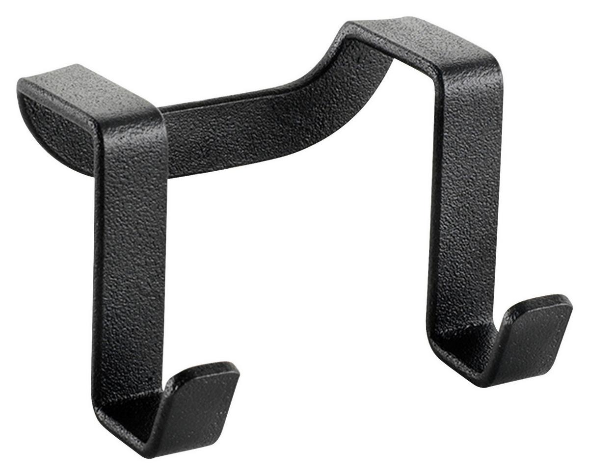 Dupla Akasztó Lava - fekete, Modern, fém (8.8/21/4.2cm)