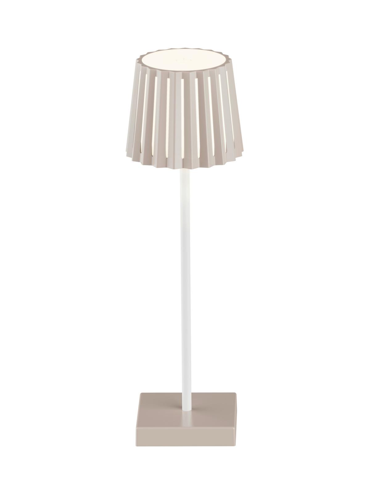 Svjetiljka Vanjska Plisi - bijela/cappuccino, Moderno, metal/plastika (10/28cm) - Mömax
