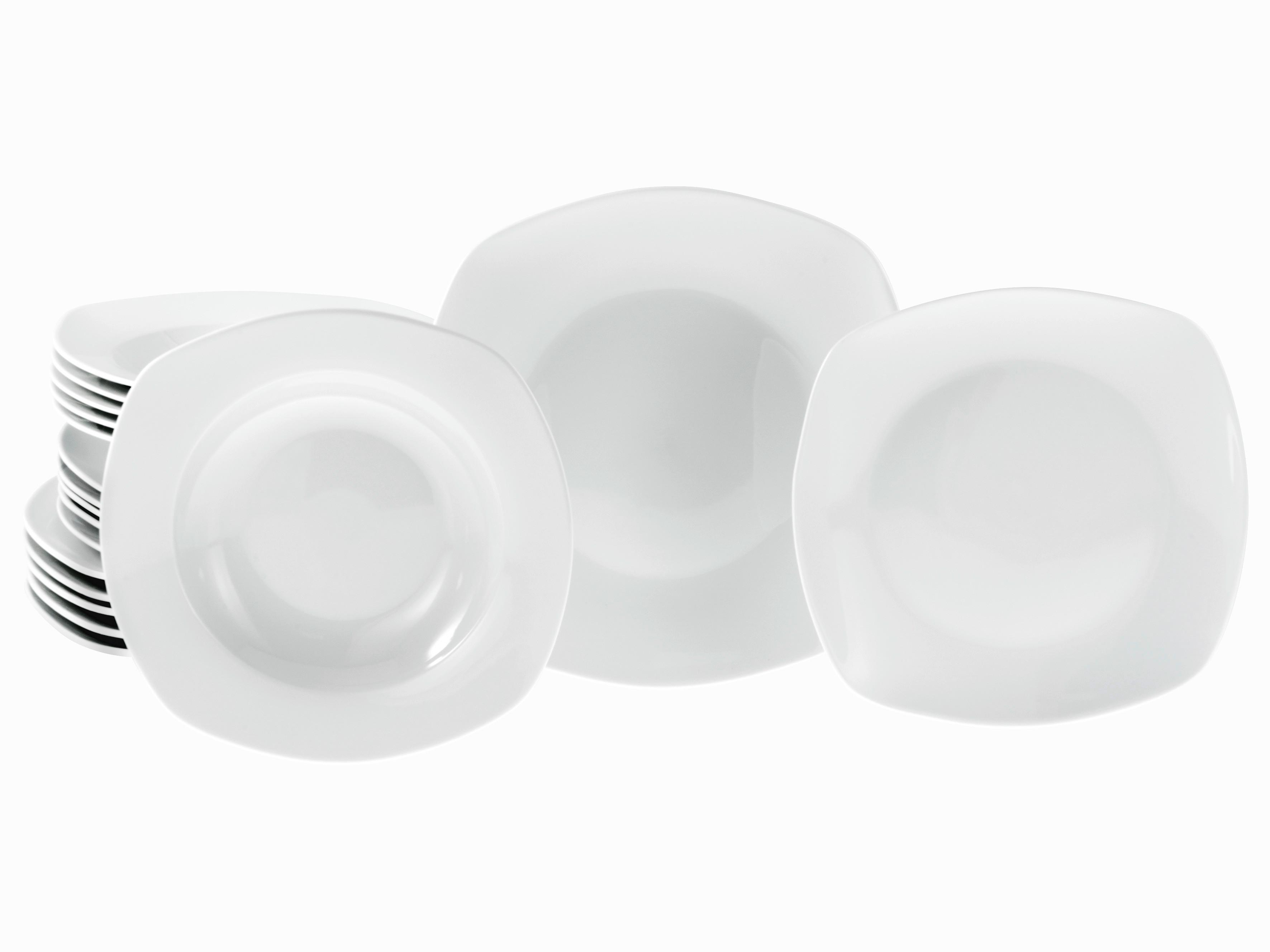 Jedilni Servis Amelie, 18-Delni - bela, Basics, keramika - Creatable