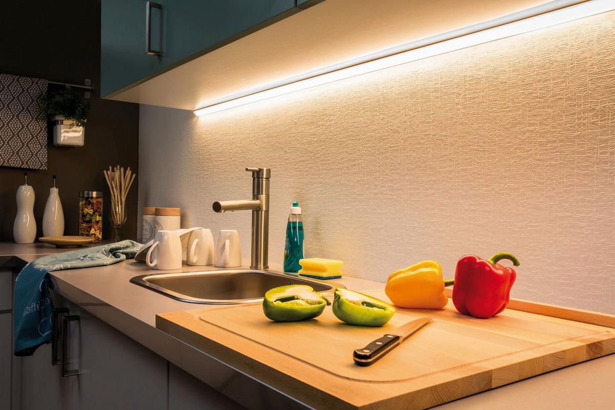 LED-Strip MaxLED 1000 Silberfarben max. 12 Watt - Silberfarben, Basics, Metall (100cm) - Paulmann