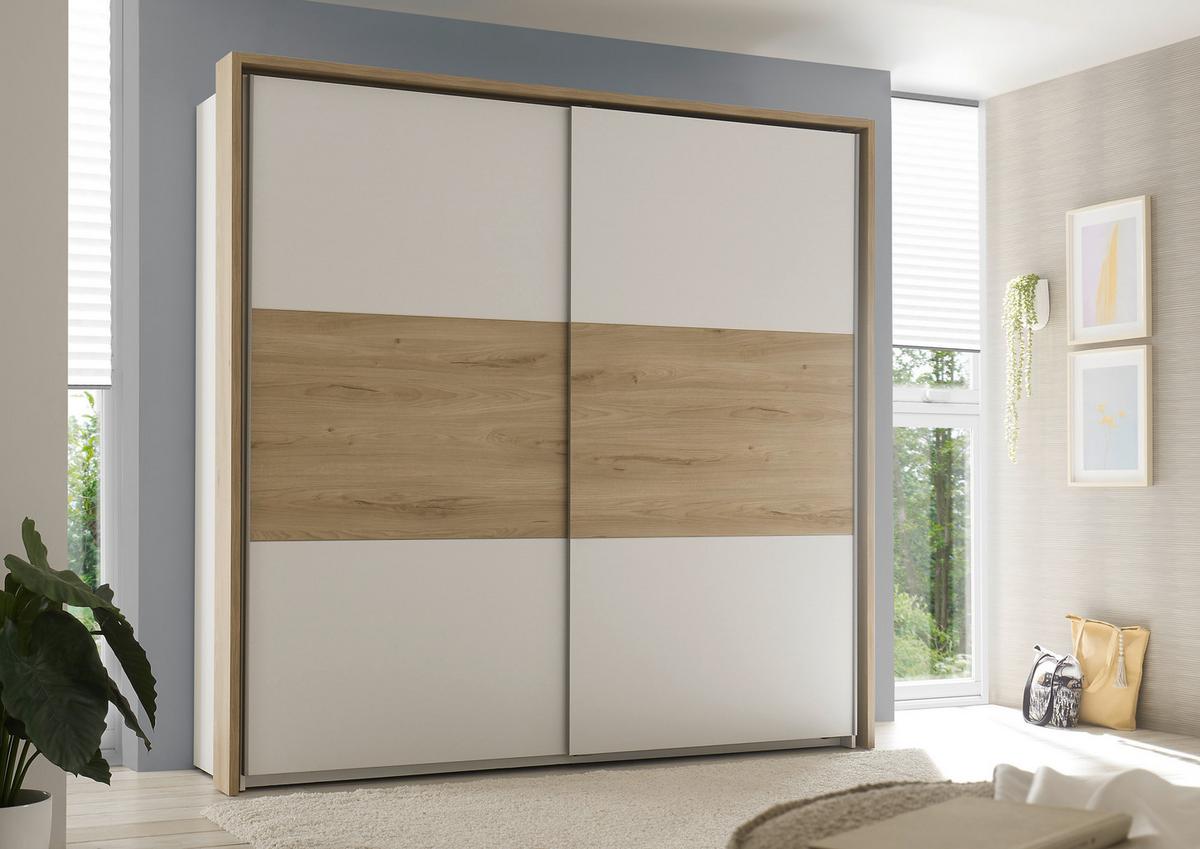 SYPIALNIA KIARA - kolor dębowy/biały, Modern, materiał drewnopochodny - Livetastic