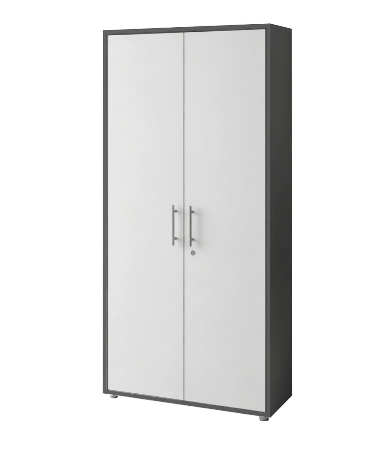 AKTENSCHRANK OFFICE EDITION - Anthrazit/Weiß, MODERN, Holzwerkstoff (84,4/185,6/33cm) - MID.YOU