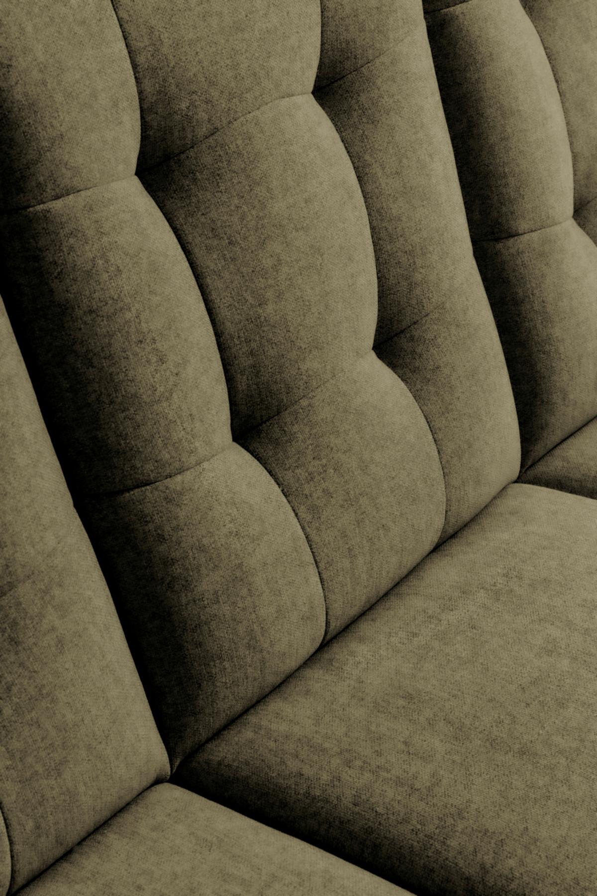 Canapea cu 3 locuri LAHTI - măsliniu, Modern, lemn/textil (193/102/90cm) - Luca Bessoni