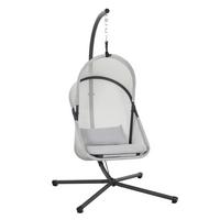 HÄNGESESSEL N85547 - Anthrazit/Grau, KONVENTIONELL, Kunststoff/Textil (123/195/106cm) - Siena Garden