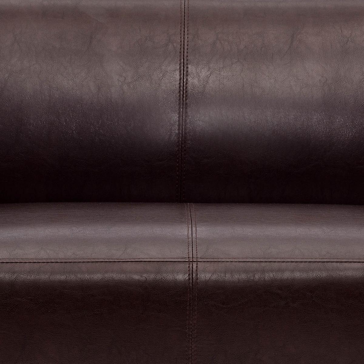 Dvosed Curacao, Rjava - srebrne barve/temno rjava, Moderno, kovina/tekstil (130/71/74cm) - MID.YOU