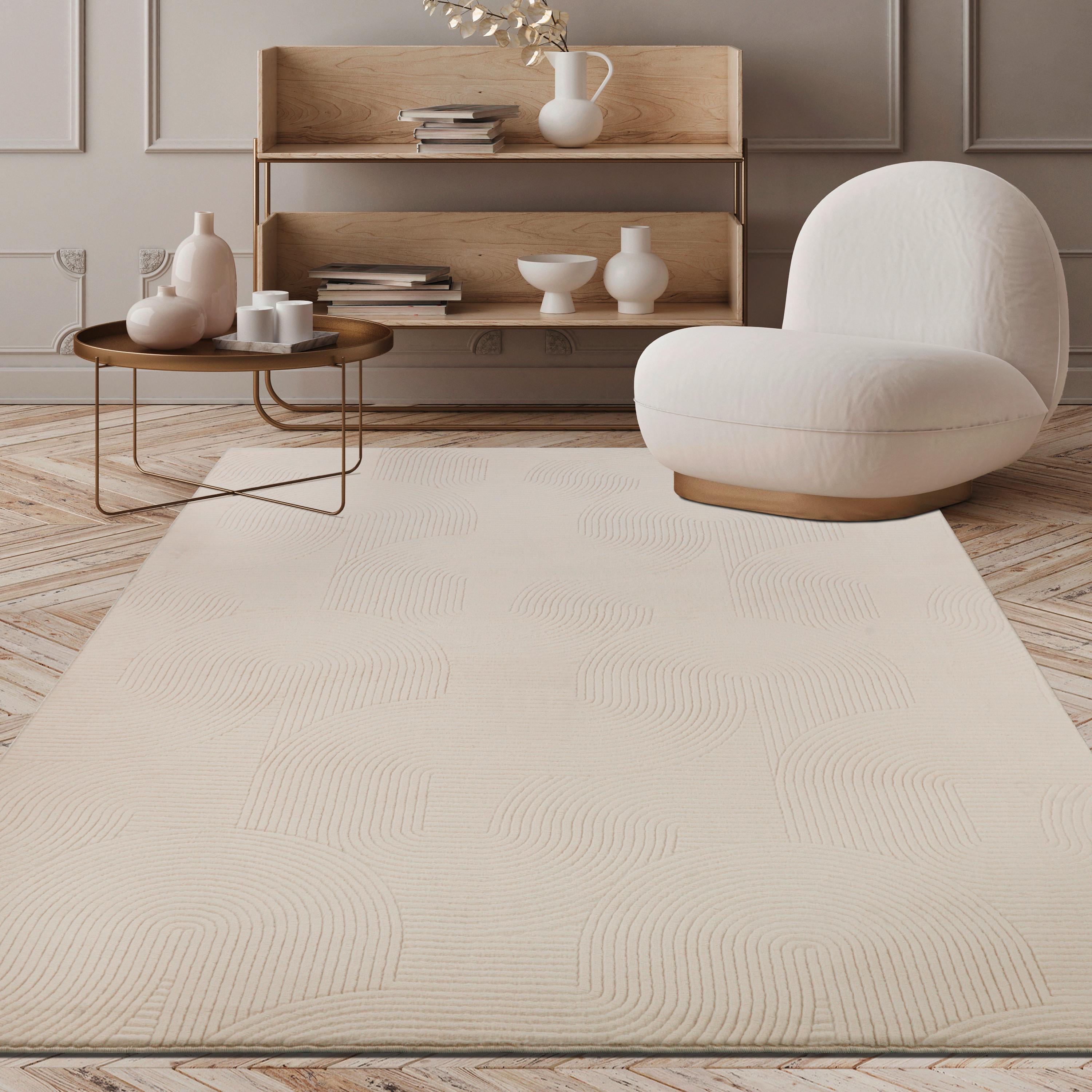 Läufer Stilo Creme ca. 80x300cm - Creme, KONVENTIONELL, Textil (80/300cm)