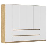 DULAP  USI ROTATIVE MAINZ - alb/stejar Artisan, Basics, material pe bază de lemn (271/210/54cm) - Modern Living