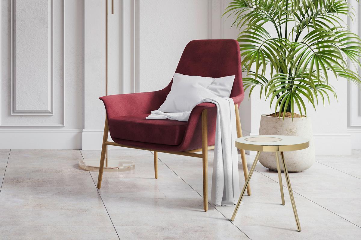 BEISTELLTISCH MORRISON 2025 - Roségold/Goldfarben, Design, Metall (41/41/47cm) - Kayoom