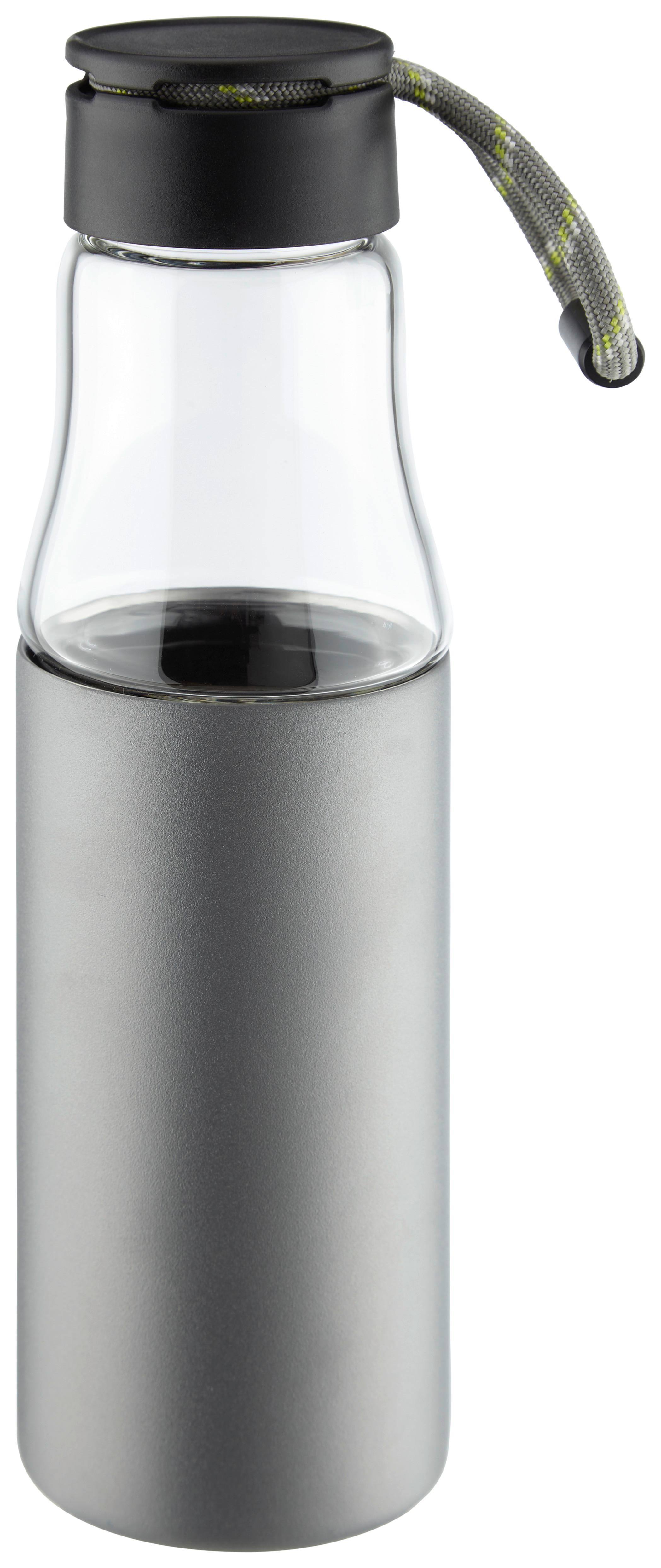 Hőszigetelt Palack Sport - fekete/szürke, műanyag/Üveg (500ml) - Premium Living