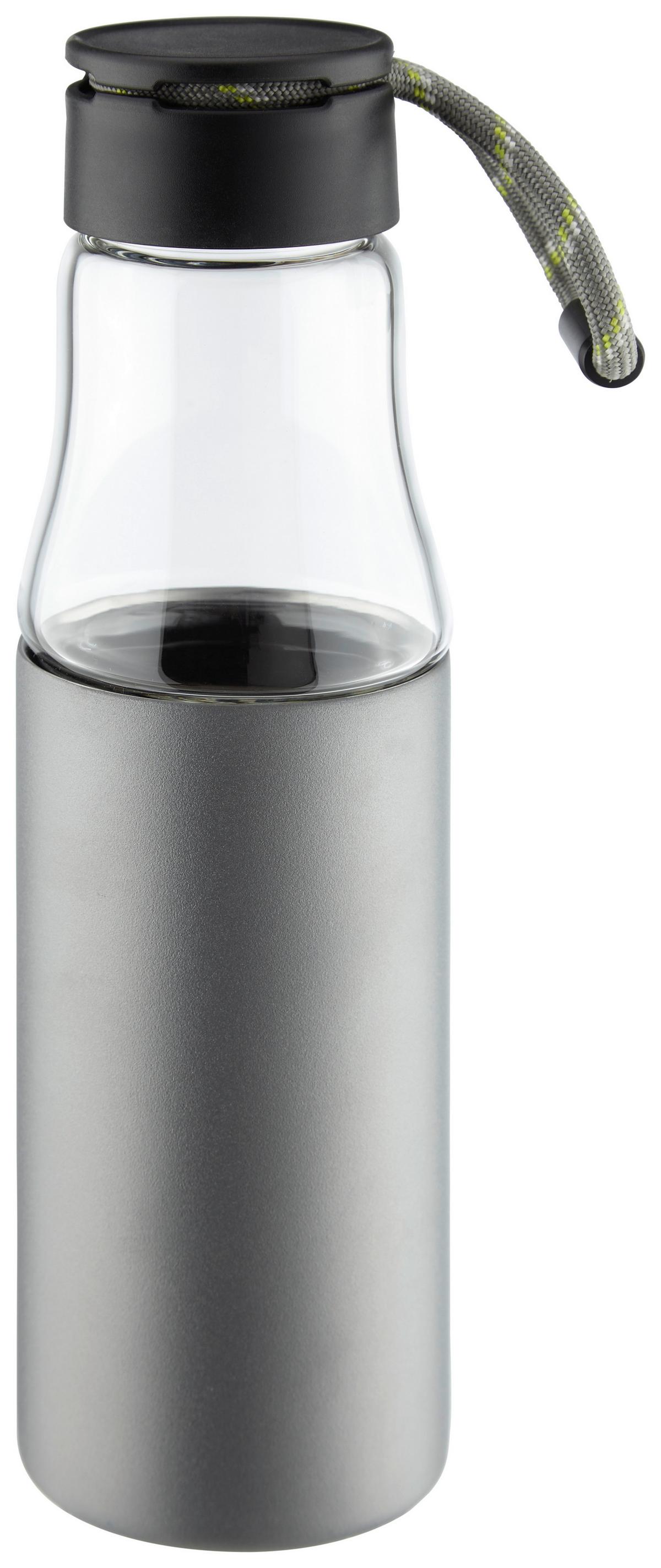Hőszigetelt Palack Sport - fekete/szürke, műanyag/Üveg (500ml) - Premium Living