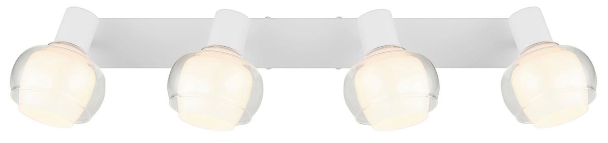 STRAHLER 54309-4W - Klar/Chromfarben, Design, Glas/Metall (56/10,5/13,5cm) - Globo