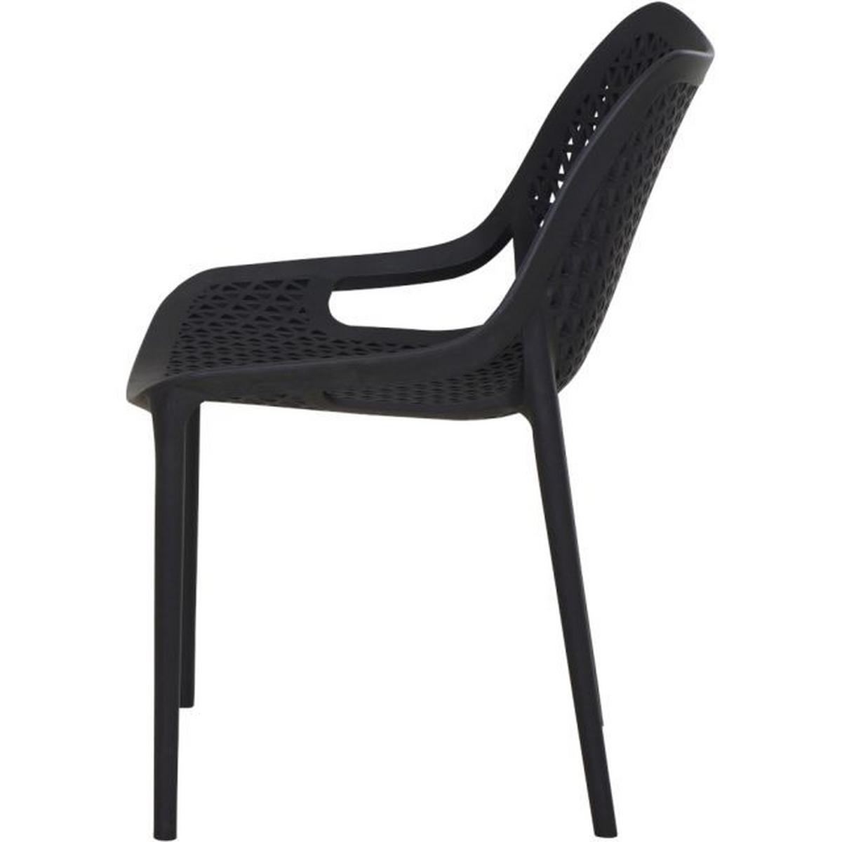 Gartenstuhl-Set District Anthrazit, 4er Set - Anthrazit, Basics, Kunststoff (60/81/50cm) - Siena Garden