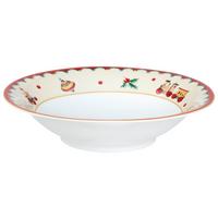 Suppenteller XMAS mit Weihnachtsmotiv Ø ca. 21cm - Rot/Weiß, KONVENTIONELL, Keramik (21/4,9cm) - Mömax