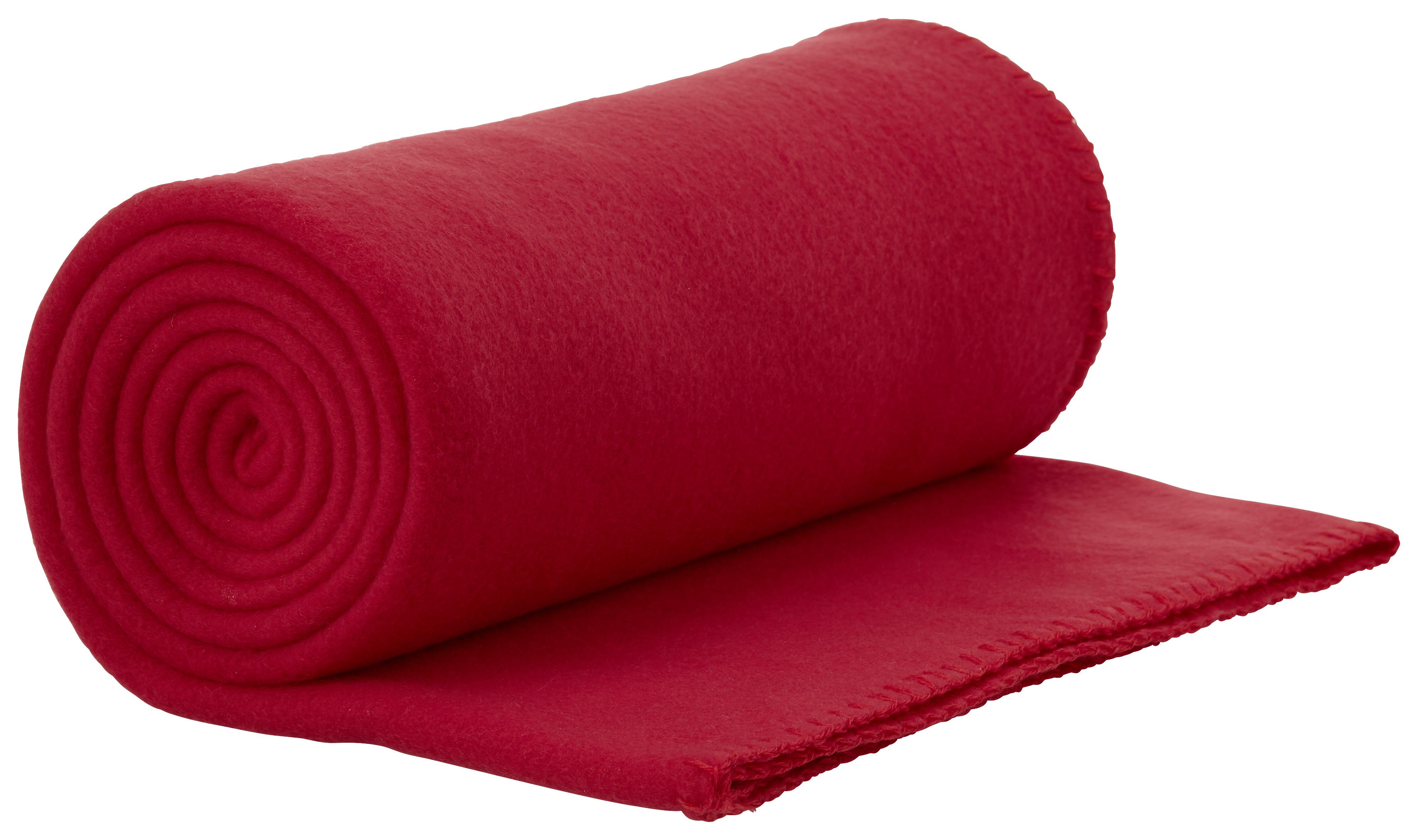Fleecedecke Beatrix ca. 130x160cm - Rot, Textil (130/160cm) - Based