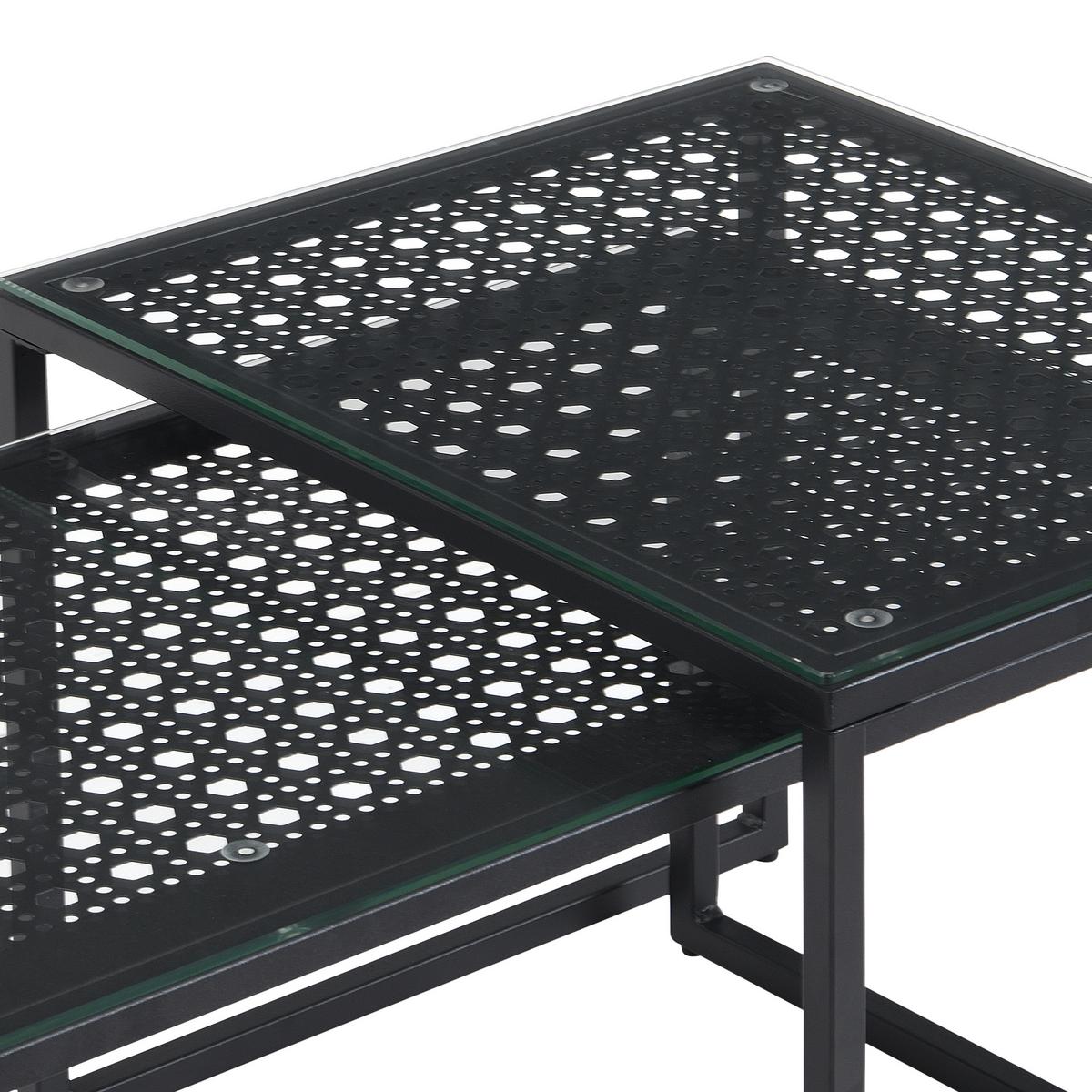 Satztisch Wl7.329 - Schwarz, Design, Glas/Metall (100/40/35cm) - MID.YOU