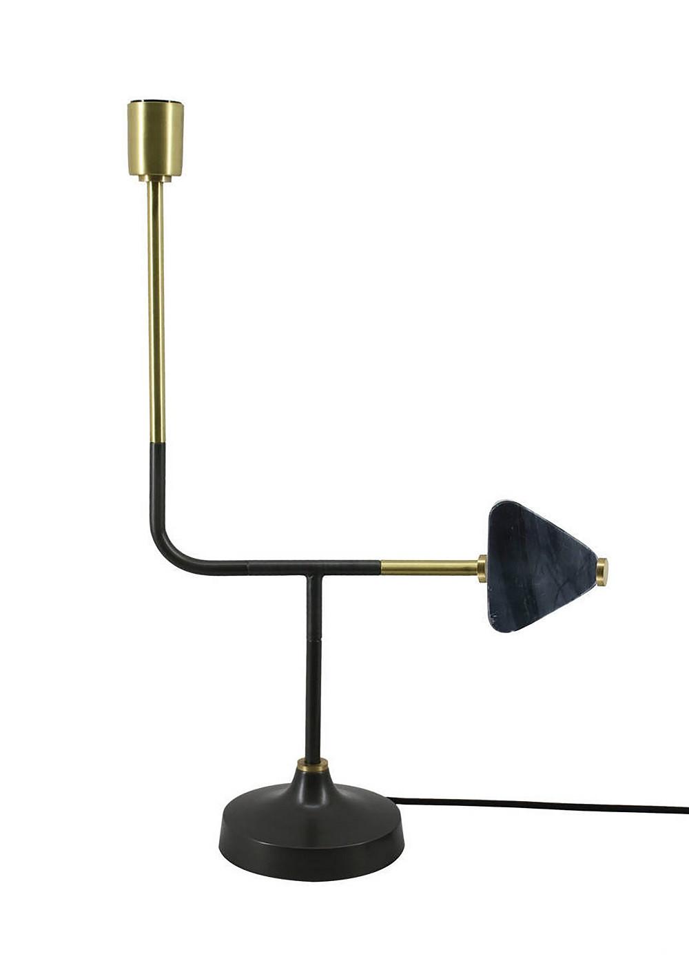 Tischleuchte Tischlampe Casey 287 - Goldfarben/Schwarz, Trend, Metall (36/15/29cm) - Kayoom