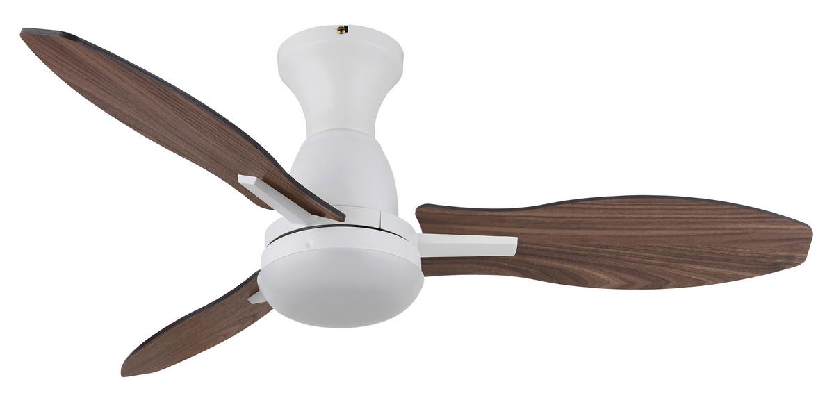 DECKENVENTILATOR 03671W GALE - Hellbraun/Weiss, Konventionell, Holzwerkstoff/Kunststoff (107/32,5cm) - Globo