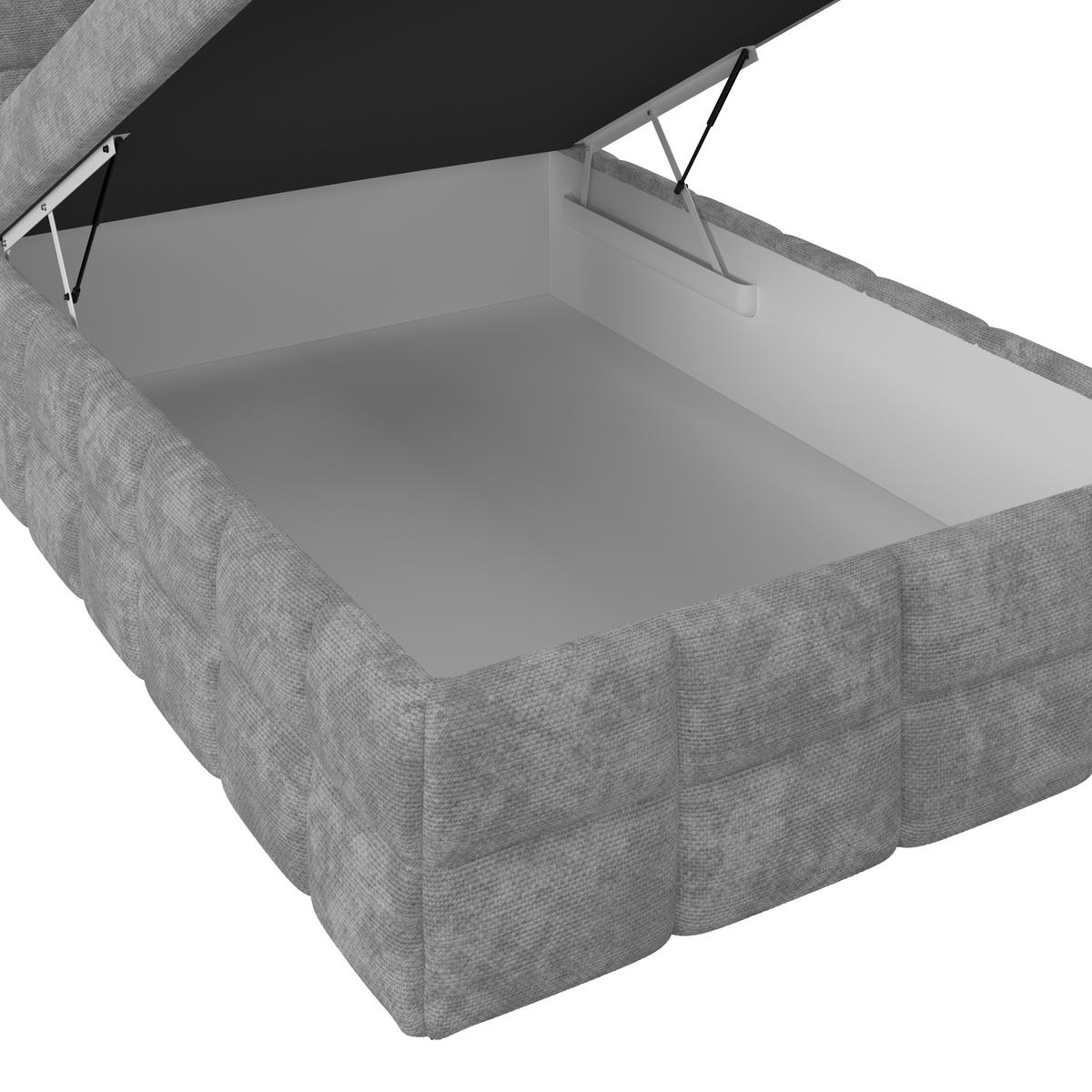 PAT BOX VEGA - verde/gri, Trend, lemn/textil (140/200cm) - Modern Living