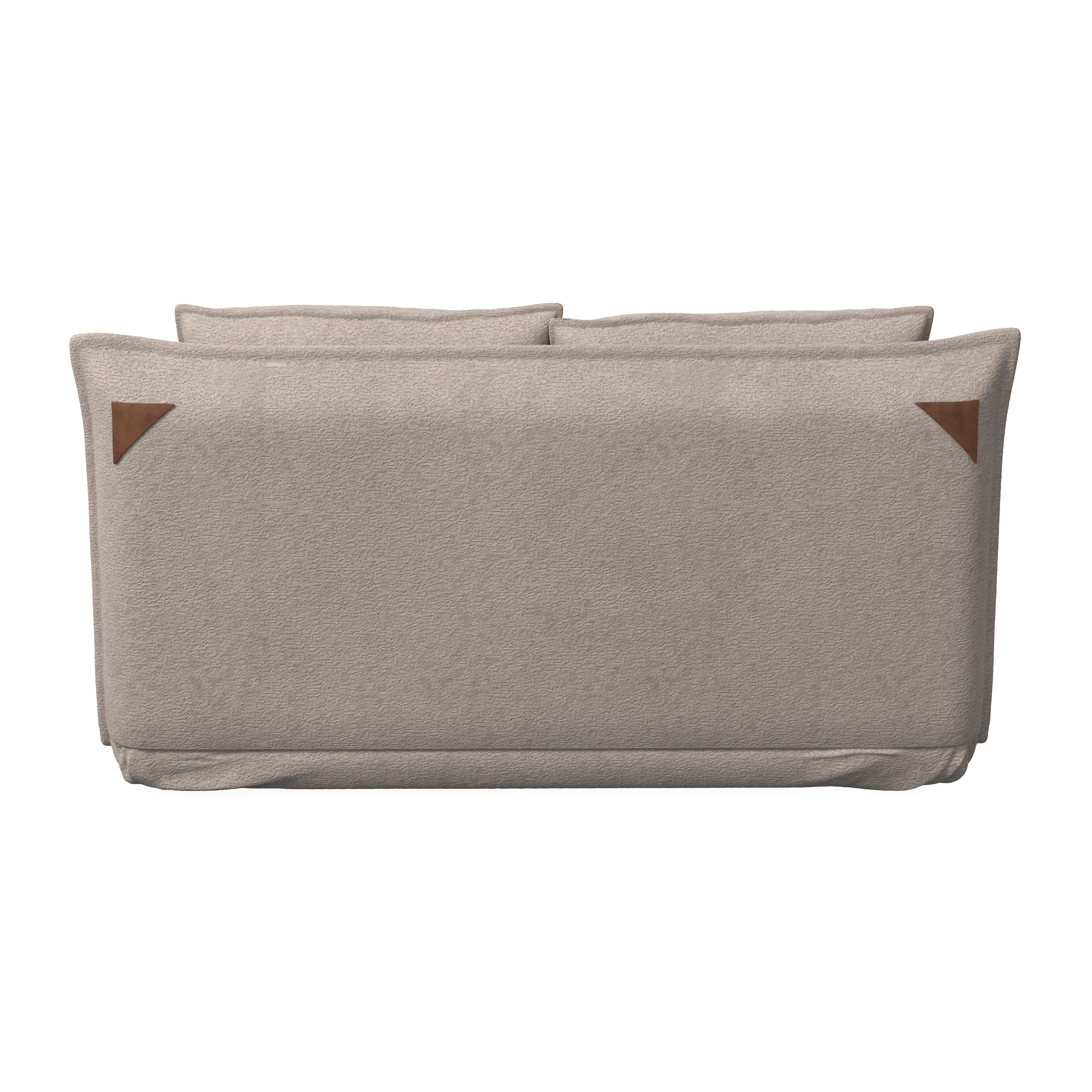 BÄDDSOFFA MACY - beige, Modern, metall/textil (141/68/87cm) - Bessagi Home